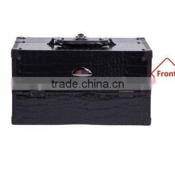 2016 Elegant Professional Pvc Leather Makeup Train Case for Cosmetic With Lock photo-2
