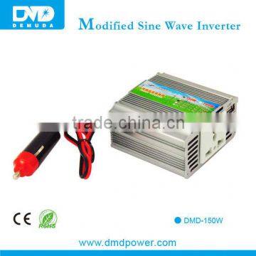 12v 220v/230v/240v 150w modified sine wave hybrid inverter off grid car power inverter For tablet computer