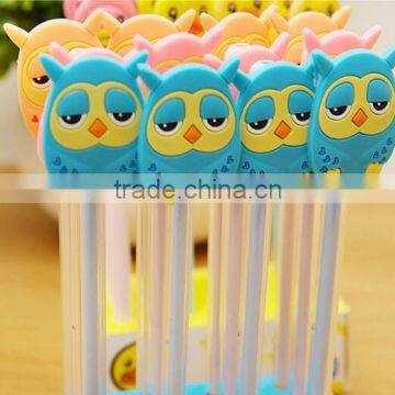 wholesale DIY creative stationery kids personalized Novelty gel pen with cartoon night owl caps ballpoint pens promotional gifts