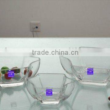 starlike clear glass bowl