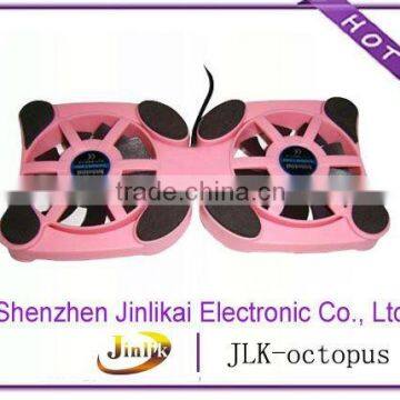 2012 Shenzhen super promotional gift foldable low price plastic universal radiator fan mounting kit for 7-14inch notebook cooler