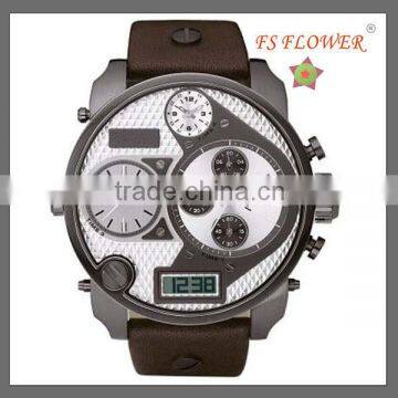 53mm Big Watch Case Japan Movt Wrist Watch Analog And Digital Watch