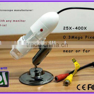 25-400 portable TV microscope To any monitor with TV-in