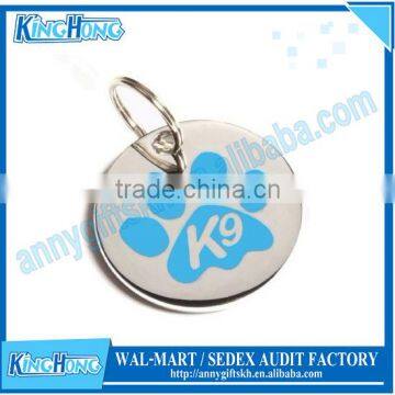 Chrome plated customized disc blank dog tag