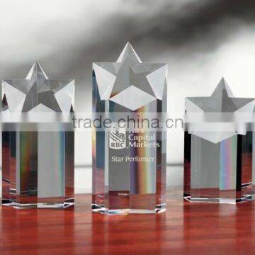 2013 yiwu crystal star trophy for souvenir and corporation display(R-0507)