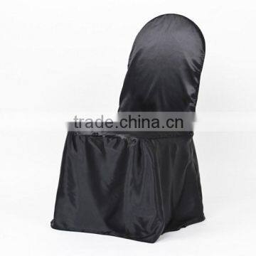 100% Purple Polyester Satin Chair Cover for Wedding photo-6
