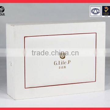 Recycled custom printed foil stamping cosmetic leather gift box packaging,recycle packaging box