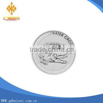 High quality hot sale cheapest animal custom metal coins silver coin