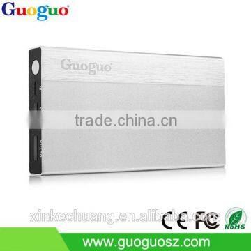 Guoguo Fast charge 8000mAh Portable Mobile Powerbank for All Kinds Mobile phone