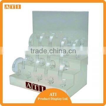 Hongkong Supplier Bracelet Shape Hand Made Watch 3D Logo Stand Acrylic Watch Display photo-4