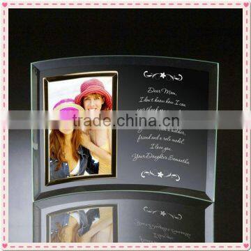 Decoration Engraved Glass Photo Frame Favor For Mother's Day