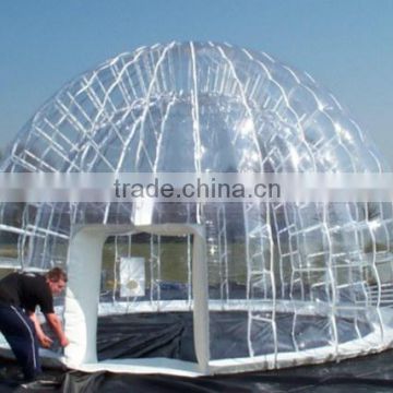 Durable commercial igloo inflatable clear tent