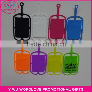 Factory New Design Silicone Card Holder Mobile Holder With Strap