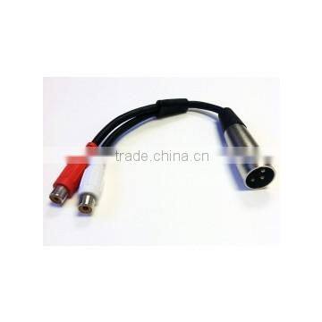 3 Pin Male XLR To 2 RCA Female Y cable 12 Lengh