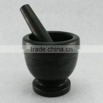 30139 Black Marble Mortar with Pestle