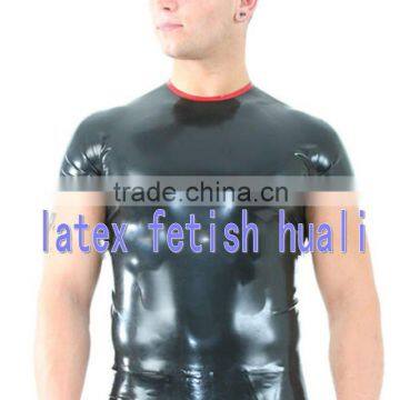 100% handmade natural Latex T-shirt latex catsuit