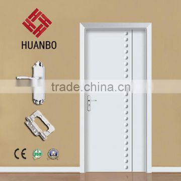 Modern design laminated MDF PVC wooden door simple wood room doors