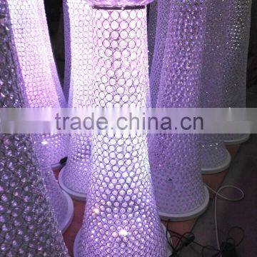 Wedding walkway pillars tall crystal wedding decor pillar