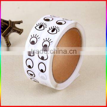 cartoon eyes deisgn decoration stickers in roll