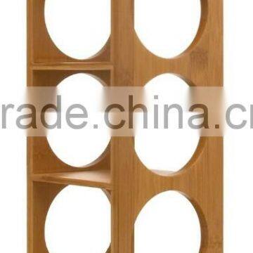 Custom Attractive Design Simple Elegant Storage Bamboo Wooden Stackable Wine Rack Holder Display photo-2