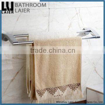 Economical American Style Zinc Alloy Chrome Finishing Bathroom Sanitary Items Double Towel Bar