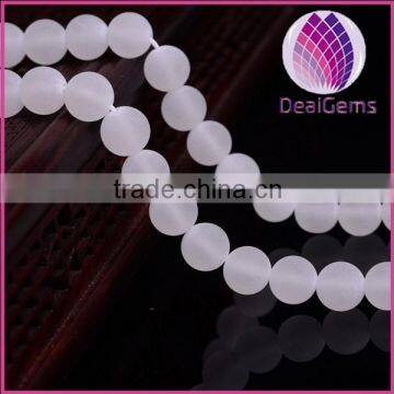 AAA Grade Natural Round Clear Quartz Frosted Beads 10mm
