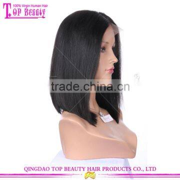 150 Density Wholesale Price Large Stock Short Hair 12 Inches Middle Part Human Hair Short Bob Lace Front Wig photo-3