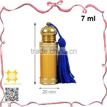 7ml advanced plating golden refillable oil bottle for personal care