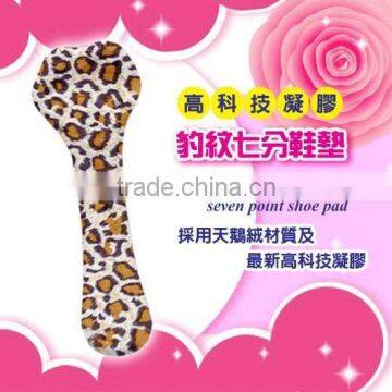 PU gel 3/4 leopard print polyurethane insoles