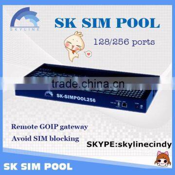 New arrival SK sim bank gateway 128 sim pool for remote gsm gateway