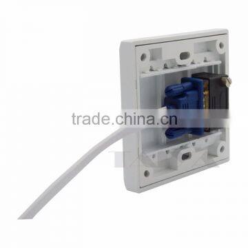 VGA Wall Plate with angle side female to female connector