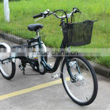 24 inch ce motorized 6 speed 3 wheel electric bicycle