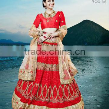 Red Fancy Net fancy lehenga choli/Lehenga Choli Wholesaler In India