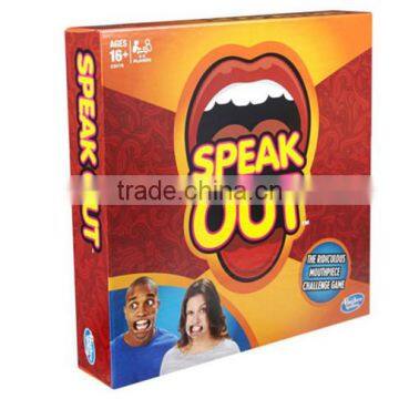 2016 New hot speak out game best selling board game interesting party game