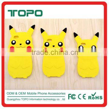 mobile phone accessories Pokemon Go 3d silicone case cute cartoon for IPhone 5 6 6s 7 plus Pikachu case