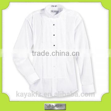 China long sleeve 100% cotton men's tuxedo shirt manufacturer