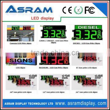 China Alibaba express wireless high brightness led gas price, led sign for gas station