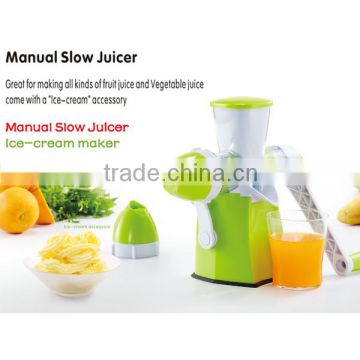 Multi-purpose manual slow juicer