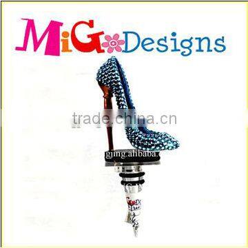 High Quality Excellent Shoe Design Diamond Wine Stopper