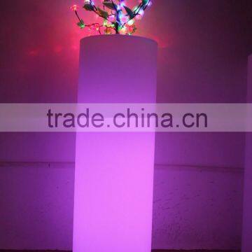 Cylindrical High Waterproof Light Flowerpot White Plastic Led Flower Pots/Led Light Garden Flower Pot photo-4