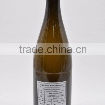 empty champagne bottles