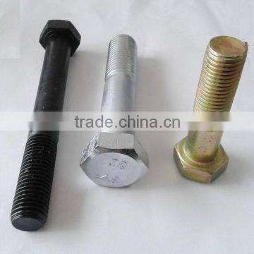 DIN931 carbon steel hexagon bolt and nut, half thread fastener bolt