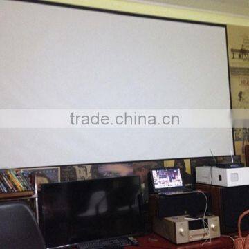 Special Design for Home Cinema Centre System 100 inch 16:9 Ratio Manual Fabric Projection Screen