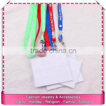 Lanyards id badge holder, clear pvc badge holder