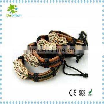 High Quality Genuine Leather Bracelet, Customized Alloy Logo Bracelet ,handmade Leather Bracelet photo-3