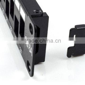 Network Solution 1U 24 Port Cat 6A Unshielded UTP Snap-In Type Discrete Patch Panel