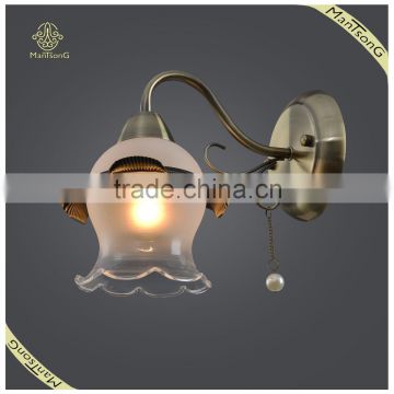 New Designs Indoor Antique Wall Lamp, Decorative Bedside Flower Glass Light