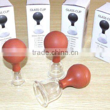 Rubber suction glass cupping set/Rubber cupping set/Suction cupping/Glass cupping