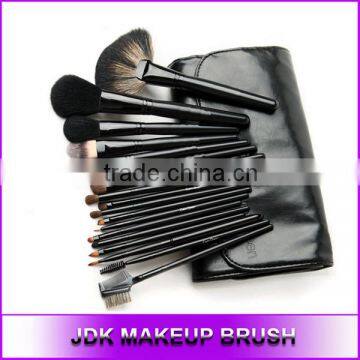 18 pcs Animal hair Beauty needs makeup brush set Mink Fan Smudge eyeshadow lip makeup brush set Custom logo beauty cosmetic bag