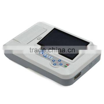 China Cheap Price Portable Six-channel Software Electrocardiograph Color Touch Screen 6 Channel Portable Ecg Machine photo-3